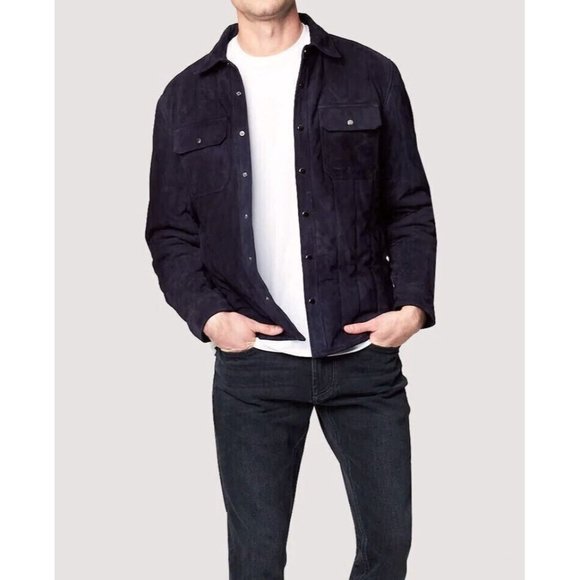 Blank NYC Other - Blank NYC Jacket Purple Button Snap 100% Goatskin Leather Quilted